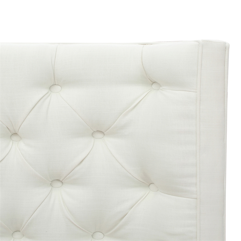 Brooklyn Queen Tufted Bed Antique White, Antique White Queen Brooklyn Tufted Headboard Bed