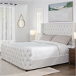 Brooklyn King Tufted Panel Bed Antique White