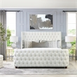 Brooklyn King Tufted Panel Bed Antique White