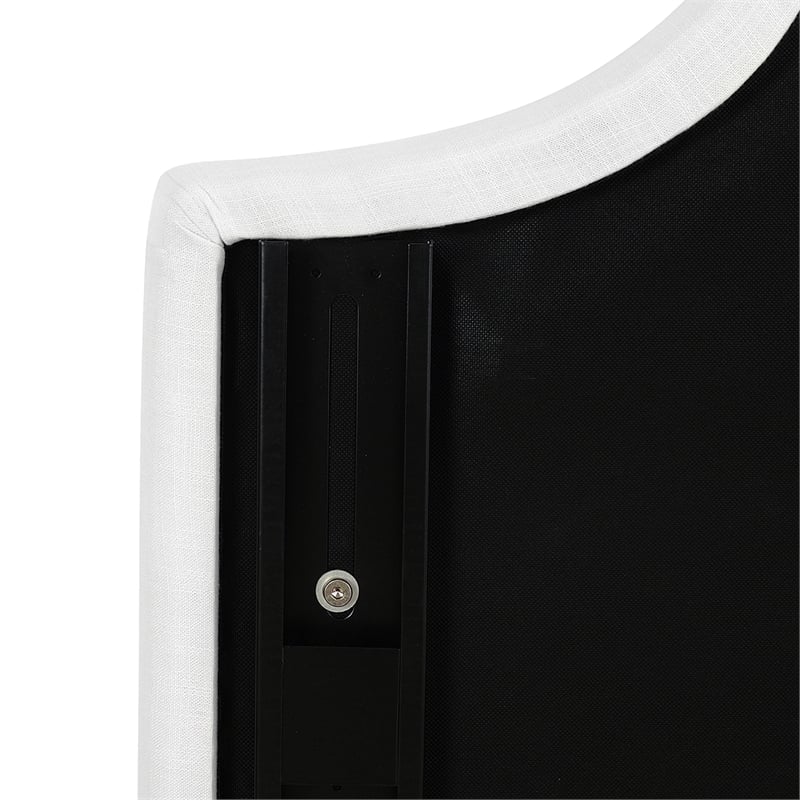 Catherine Upholstered King Headboard Antique White