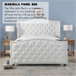 Marcella Tufted Wingback Queen Bed Bright White