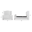 Marcella Tufted Wingback Queen Bed Bright White