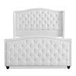 Marcella Tufted Wingback Queen Bed Bright White