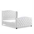 Marcella Tufted Wingback Queen Bed Bright White