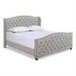 Marcella Tufted Wingback King Bed Silver Grey