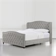 Marcella Tufted Wingback King Bed Silver Grey