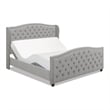 Marcella Tufted Wingback King Bed Silver Grey
