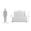 Marcella Tufted Wingback King Bed Bright White