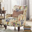 Paradise Upholstered Arm Chair Off White Floral