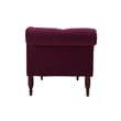 Samuel Tufted Roll Arm Chaise Lounge Burgundy