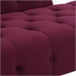 Samuel Tufted Roll Arm Chaise Lounge Burgundy