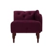 Samuel Tufted Roll Arm Chaise Lounge Burgundy