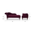 Samuel Tufted Roll Arm Chaise Lounge Burgundy