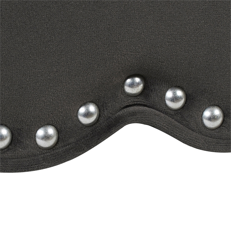 Legacy Camelback Sofa Nailhead Accents Dark Charcoal Grey Cymax Business