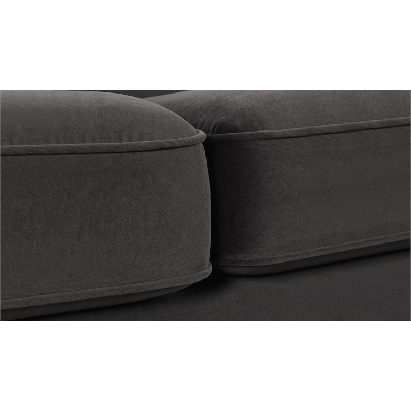 Legacy Camelback Sofa Nailhead Accents Dark Charcoal Grey 630603860