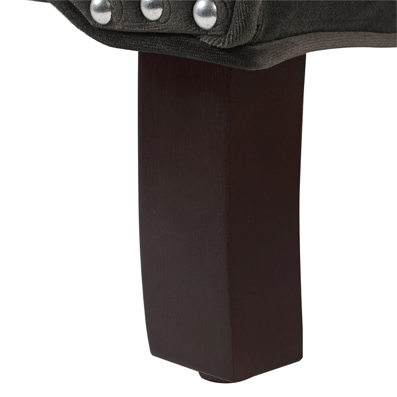 Legacy Camelback Sofa Nailhead Accents Dark Charcoal Grey Cymax Business