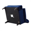 Alana Lawson Accent Arm Chair Metal Casters Navy Blue