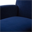 Alana Lawson Accent Arm Chair Metal Casters Navy Blue