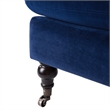 Alana Lawson Accent Arm Chair Metal Casters Navy Blue