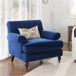 Alana Lawson Accent Arm Chair Metal Casters Navy Blue