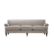 Alana Lawson Recessed Arm Sofa Metal Casters Silver Gray