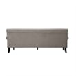 Alana Lawson Recessed Arm Sofa Metal Casters Silver Gray