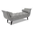 Alma Tufted Flared Arm Entryway Bench Opal Grey