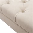 Alma Tufted Flared Arm Entryway Bench Cream Polyester