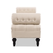 Lewis Bolster Arm Entryway Polyester Cream Bench