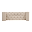 Lewis Bolster Arm Entryway Polyester Cream Bench