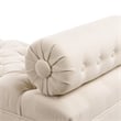 Lewis Bolster Arm Entryway Polyester Cream Bench