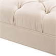 Lewis Bolster Arm Entryway Polyester Cream Bench