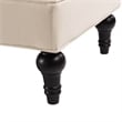Lewis Bolster Arm Entryway Polyester Cream Bench