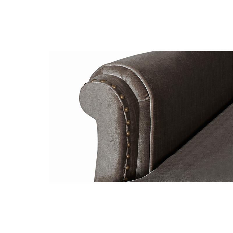 Legacy Camelback Sofa Nailhead Accents Grey 630603674