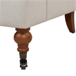 Alana Lawson Accent Arm Chair Metal Casters Sky Neutral