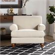 Alana Lawson Accent Arm Chair Metal Casters Sky Neutral