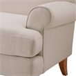 Alana Lawson Recessed Arm Sofa Metal Casters Sky Neutral
