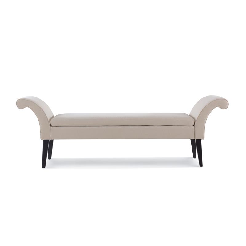 Details About Alexis Flared Arm Entryway Bench Sky Neutral