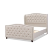 Marcella Tufted Wingback Queen Bed Sky Neutral