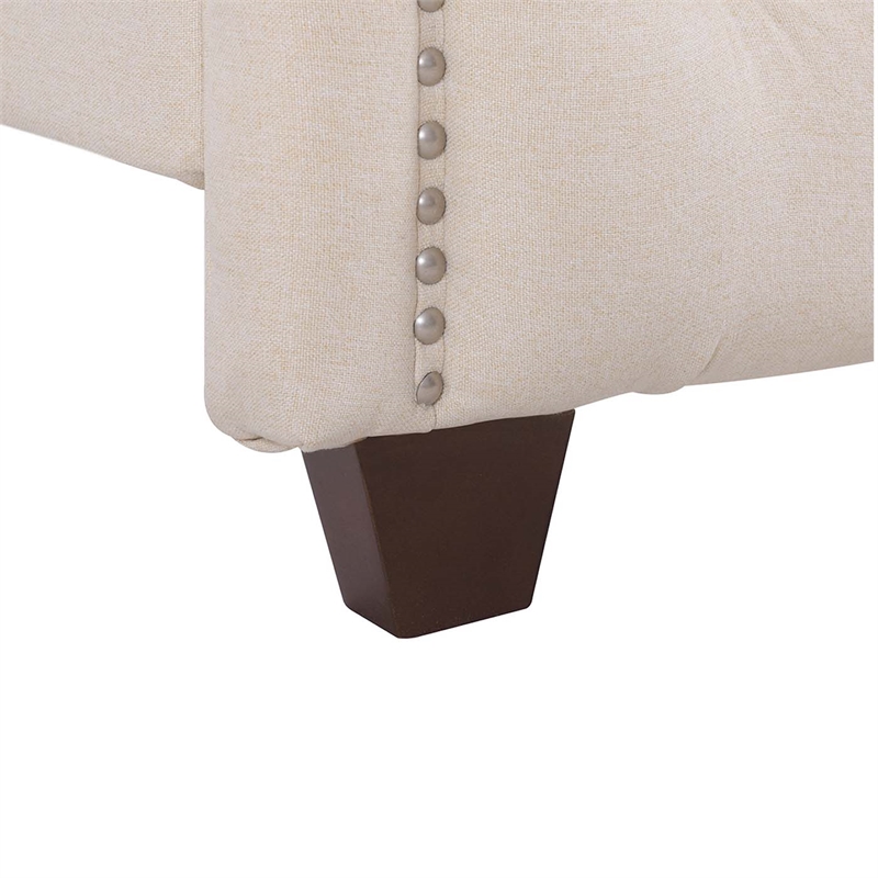 Marcella Tufted Wingback Queen Bed Sky Neutral