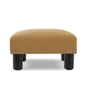 Jules Square Accent Footstool Ottoman Gold