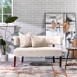 Jennifer Taylor Home Jared Roll Arm Tufted Polyester Fabric Bench in Cream