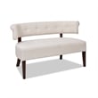 Jennifer Taylor Home Jared Roll Arm Tufted Polyester Fabric Bench in Cream