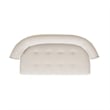 Jennifer Taylor Home Jared Roll Arm Tufted Polyester Fabric Bench in Cream