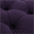 Dawn Tufted Round Ottoman Nailhead Accents Purple Velvet