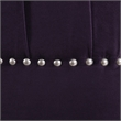 Dawn Tufted Round Ottoman Nailhead Accents Purple Velvet