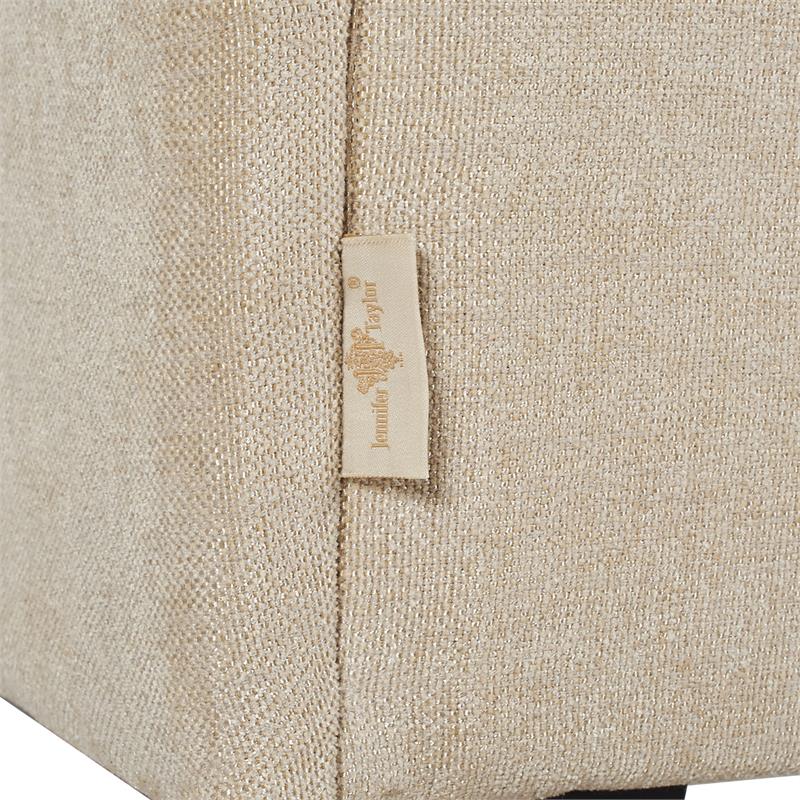 Harrison Tufted Roll Arm Chaise Lounge Beige
