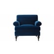 2 Piece Sofa Set with Sofa and Accent Chair in Navy Blue