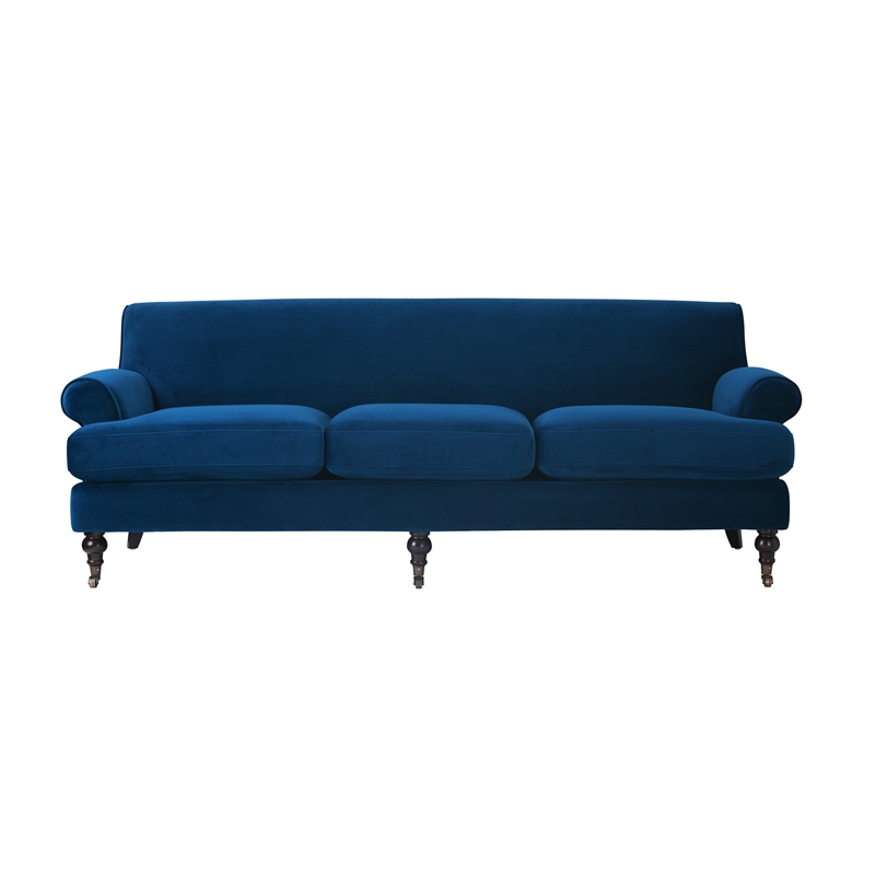 2 Piece Sofa Set with Sofa and Accent Chair in Navy Blue