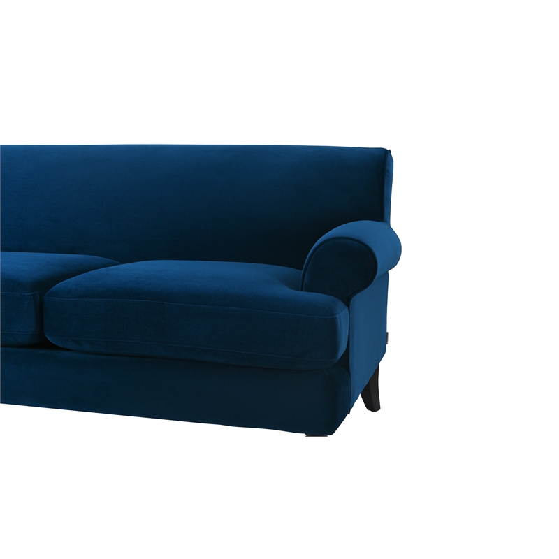 2 Piece Sofa Set with Sofa and Accent Chair in Navy Blue